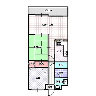 サンジェール増井【1階】の間取り