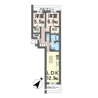 インディゴ チャハ虹 ShaMaison【1階】の間取り