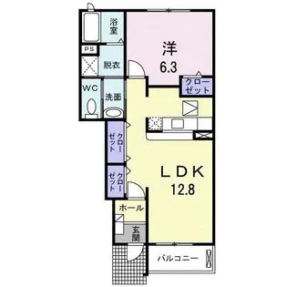 シャルマン壱番館【1階】の間取り