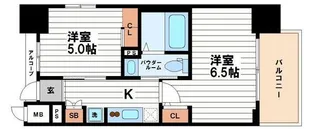 エステムプラザ心斎橋EASTIVブランディア【3階】の間取り