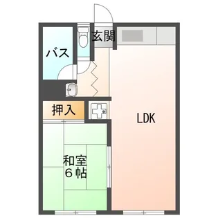 上ノ山ハイツII【2階】の間取り