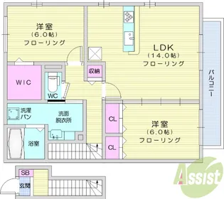 得蔵 弐番館【2階】の間取り