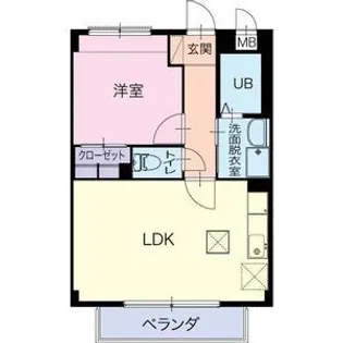 シャンドールカモノII【1階】の間取り