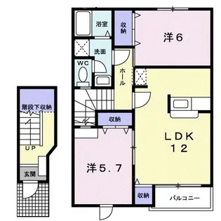 コーポ サンパティーク【2階】の間取り