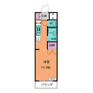天白ハウス【4階】の間取り