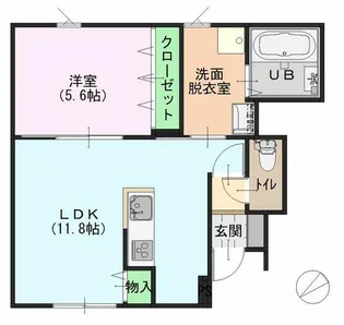 サンパレス山代I【1階】の間取り