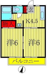 グランドハイツコタケ【2階】の間取り