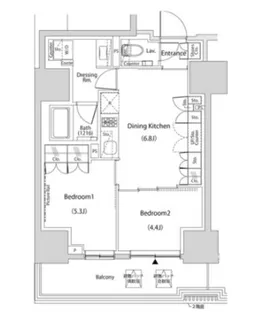 ザ・パークハビオ新中野【2階】の間取り
