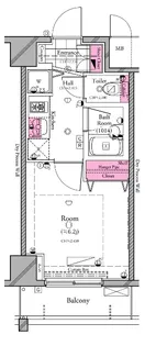 コンシェリア・デュー勝どき【7階】の間取り