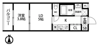レシオス京都西院【2階】の間取り