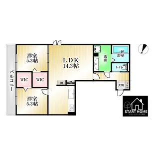 ヒーローキングダム【1階】の間取り