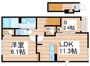 ケーズ ガーデン A【2階】の間取り