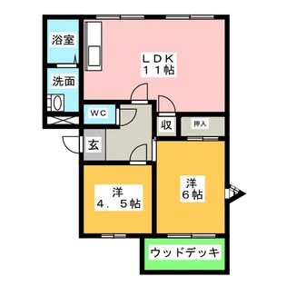 メゾンルック B棟【1階】の間取り