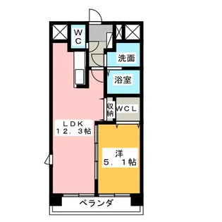 アンジューVI【1階】の間取り