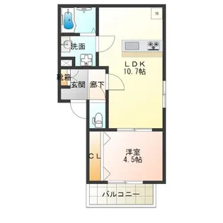 hugme residence【1階】の間取り