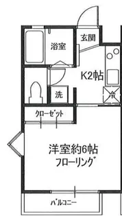 アパートメントハウスアオキ【1階】の間取り