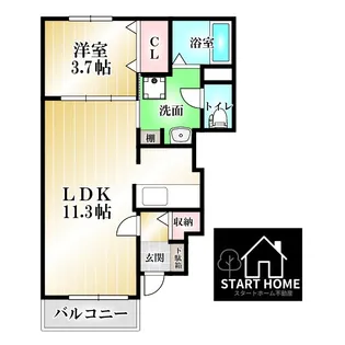パピヨン【1階】の間取り