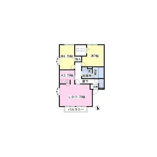 アーブヴィレ【1階】の間取り