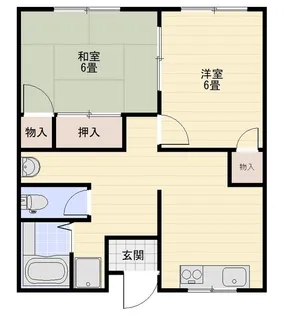 エスポワールブーロー【1階】の間取り