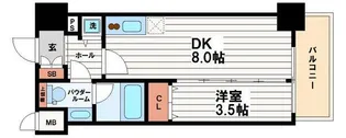 イグレック南本町【8階】の間取り
