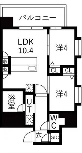 スプランディッド玉造【8階】の間取り