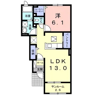 カームリーハウス【1階】の間取り