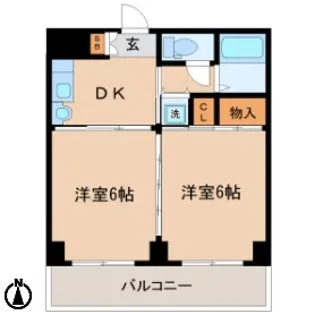 アルデール宮町【4階】の間取り