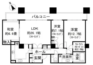 東京ツインパークス レフトウィング【45階】の間取り