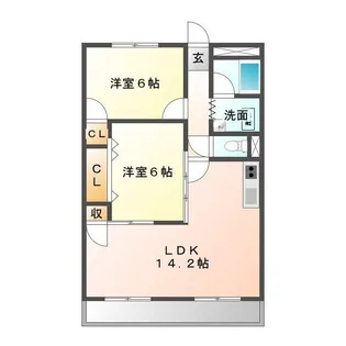 ドゥナーレ津新町【1階】の間取り