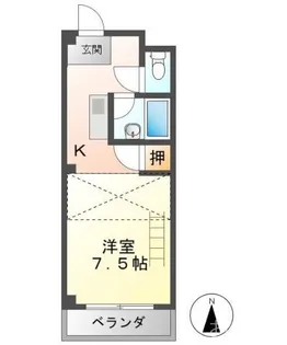 エストゥディオM B【3階】の間取り