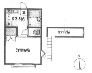 クローバーコーポ【2階】の間取り