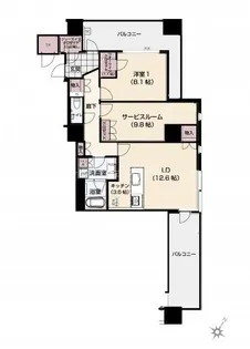 LA MIA CASA【8階】の間取り