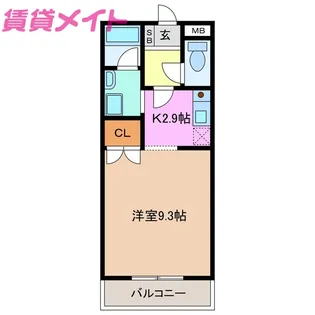 ユーミーマンション小杉【3階】の間取り