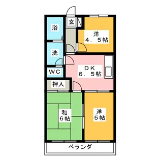 サンフォレスト百合沢【1階】の間取り