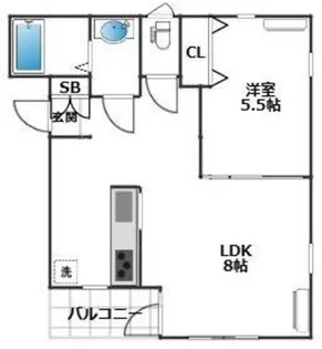 アティアス北沢【1階】の間取り