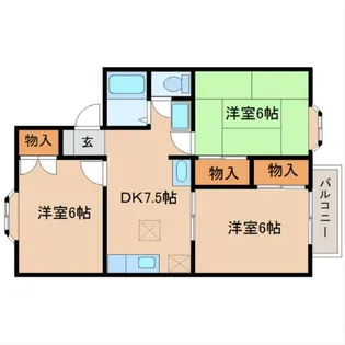 ばうむ栂【1階】の間取り