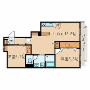 第二スカイハイツ足立【5階】の間取り