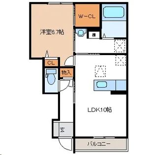 ヨアン・ルミエールI【1階】の間取り