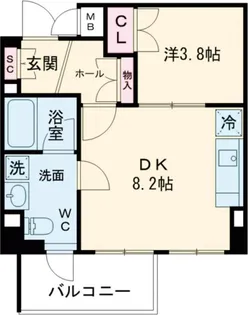 戸越銀座プレイス【3階】の間取り