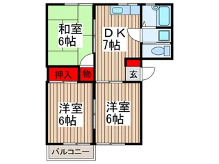 斉木ハイツ【1階】の間取り