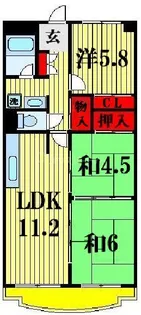 新松戸ファミールハイツ1号棟【6階】の間取り