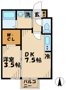 グランドソレイユ(長谷)【1階】の間取り