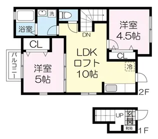 カーサフォレスタEast【1階】の間取り
