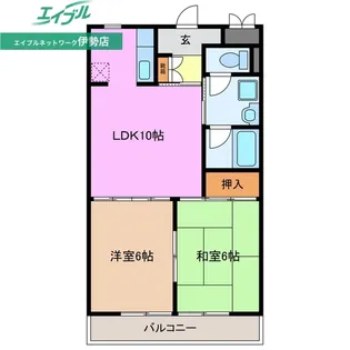 リバーベル【2階】の間取り