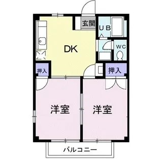 ドミール引野A【1階】の間取り