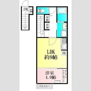 BAU黒松イースト【2階】の間取り