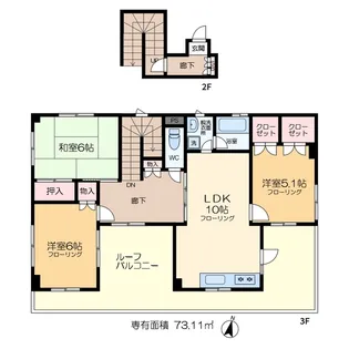 下村ビル【3階】の間取り