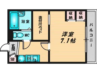レオパレスセジュール新保【3階】の間取り