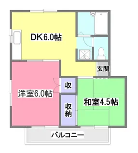 ブルーシャトレA棟【2階】の間取り