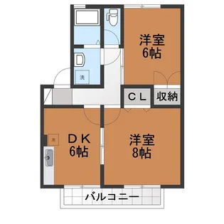 エバンスタウンコスモ A棟【1階】の間取り